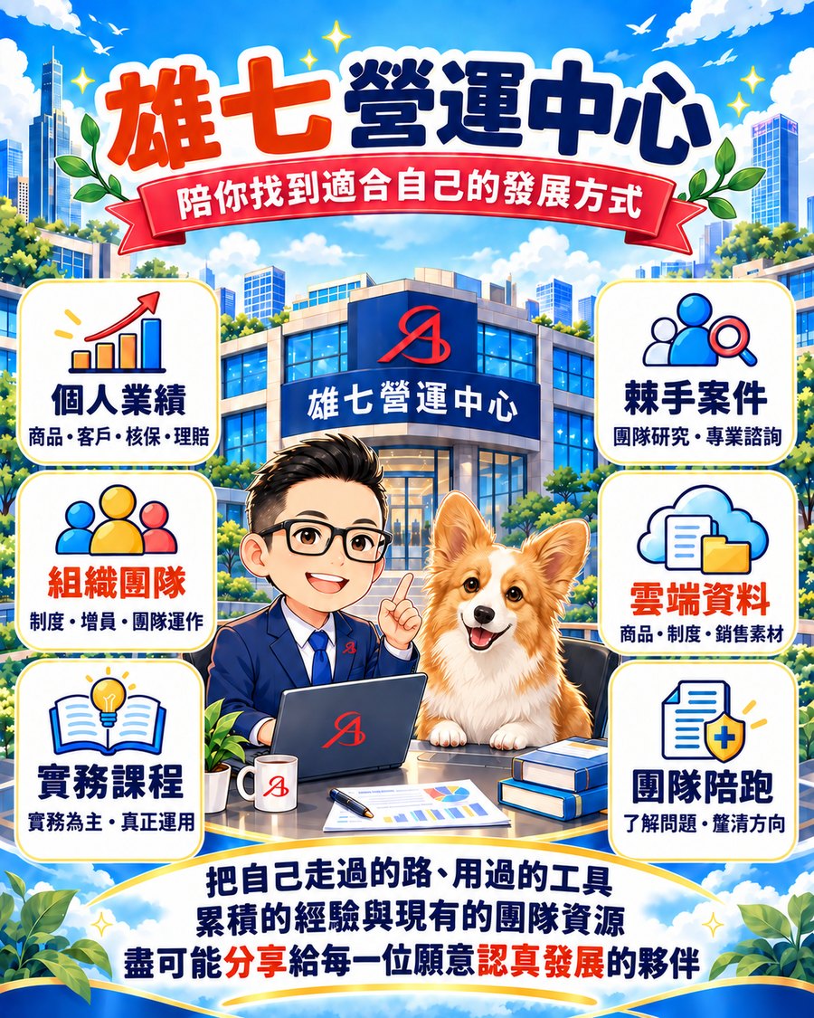 雄七營運中心介紹圖卡